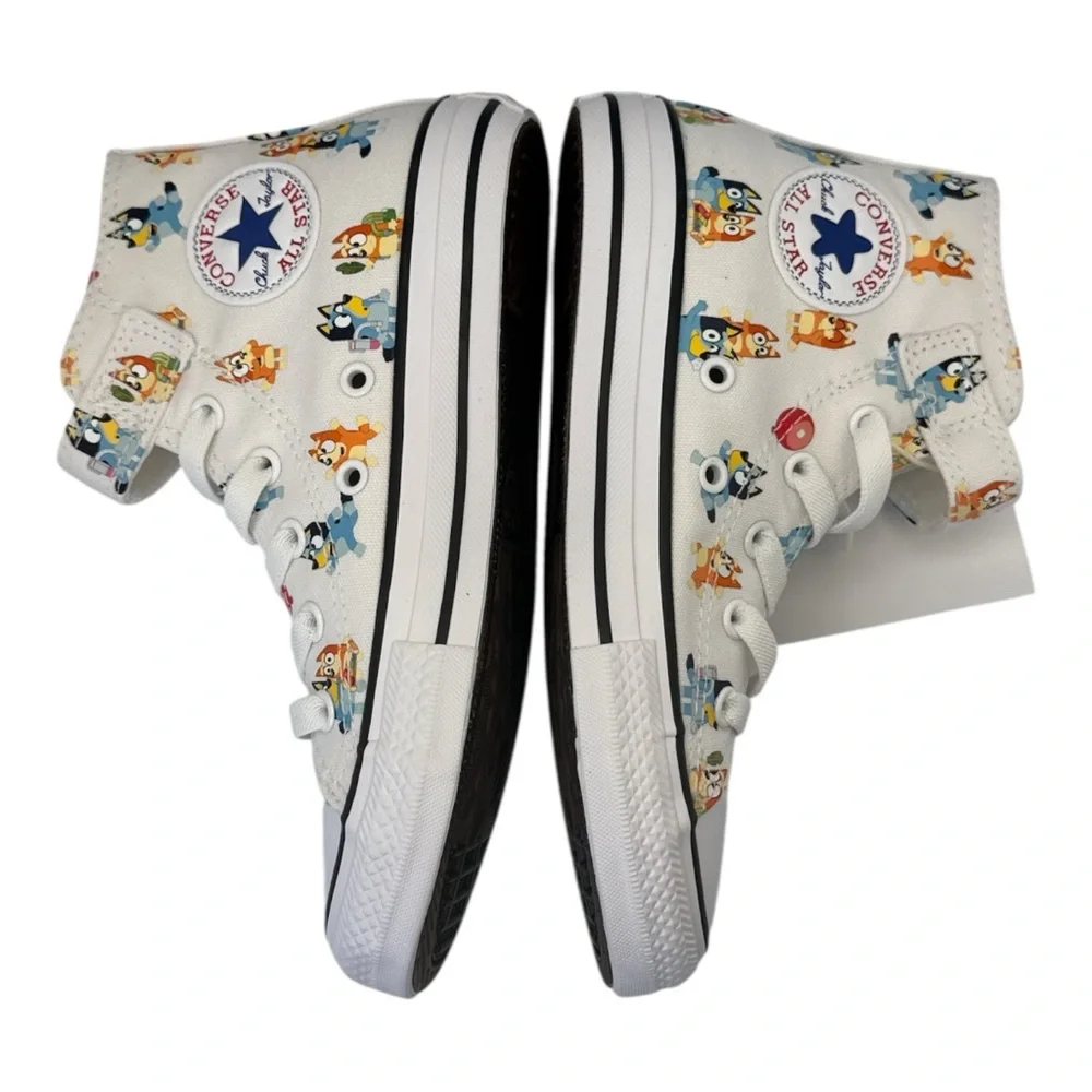 Converse‎ Chuck Taylor All Star 1V Kids Boy Lace-Up Bluey Print Sneakers, Size 1